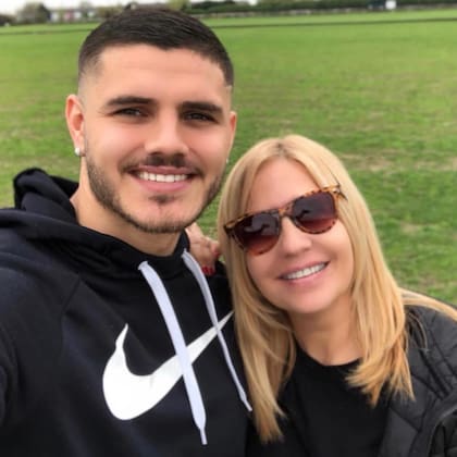 Nora Colosimo junto a Mauro Icardi, su yerno