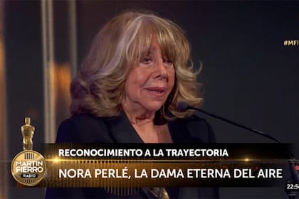 Nora Perlé obtuvo un reconocimiento a su trayectoria en los Martín Fierro a la Radio 2019