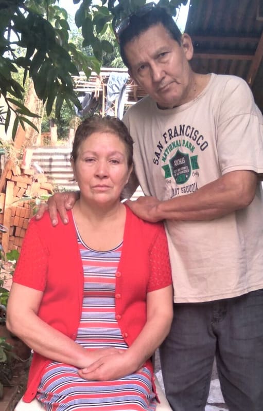 Nora y Diego, padres de Hernán Céspedes