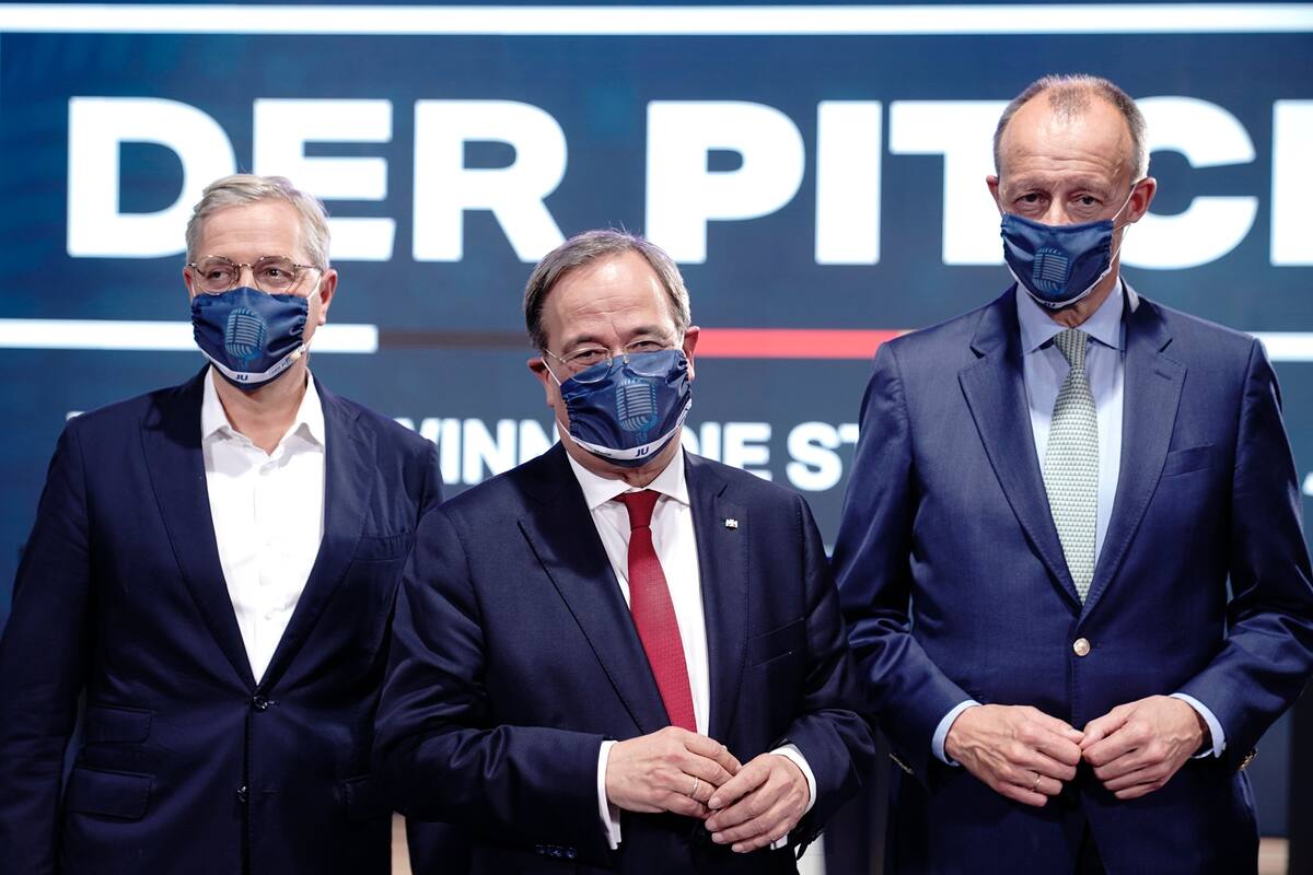 Norbert Roettgen, Armin Laschet y Friedrich Merz