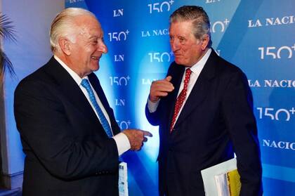 Norberto Frigerio (director de Relaciones Institucionales) con José Claudio Escribano (miembro del Directorio de LA NACION)