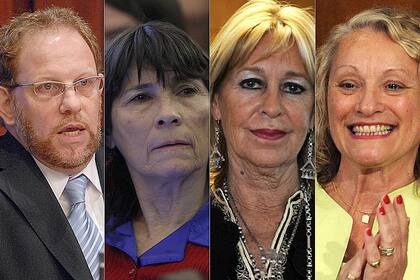 Norberto Itzcovich, María Lucila Pimpi Colombo, Ana María Edwin y Beatriz Paglieri, se quedaron ayer sin su jefe directo y mentor, Guillermo Moreno
