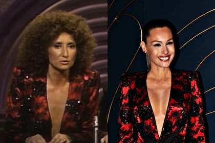 Norma Aleandro en 1986 en los Oscar y Pampita en la actual ceremonia de los premios Martín Fierro