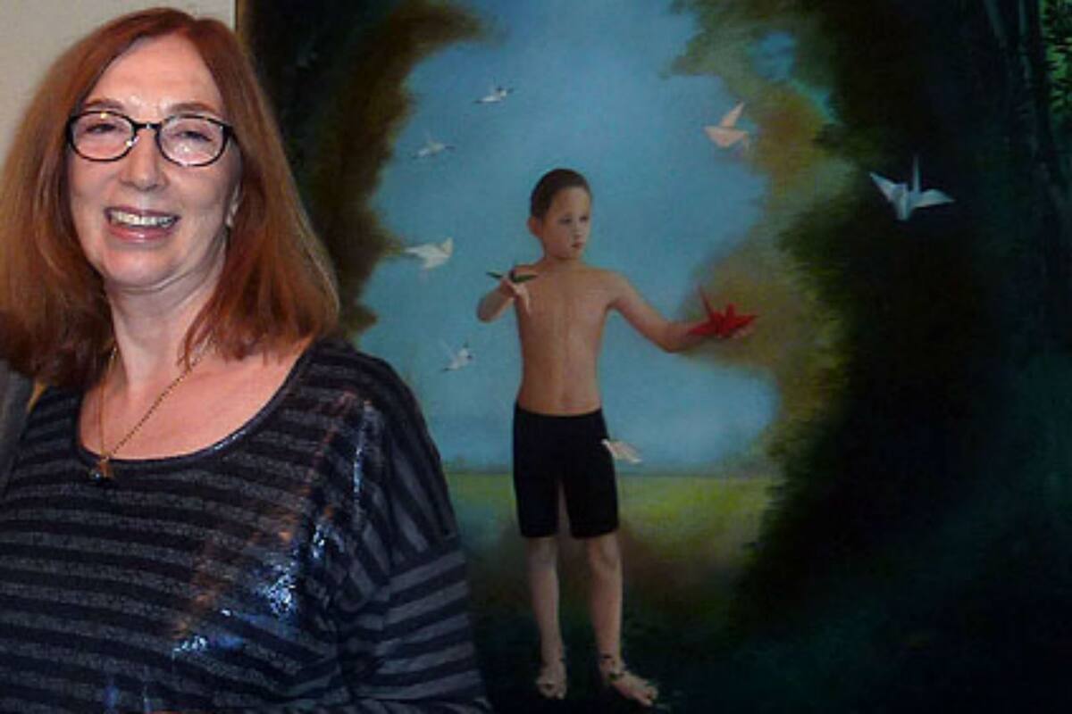 Norma Bessouet (1940-2018), en la inauguración de su muestra en Fundación Alón