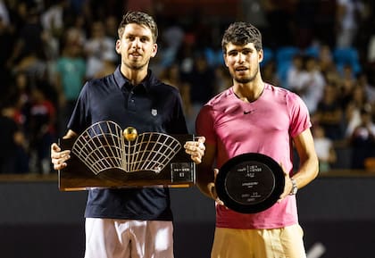 Norrie y Alcaraz, en la ceremonia de premiación