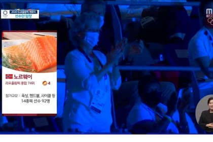 Noruega fue representado por una porción de salmón