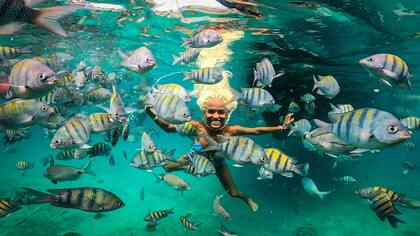 "Nosotros vamos a la Laguna Azul, un lugar ideal para hacer snorkel, donde hay muchos peces", cuenta Jerónimo.