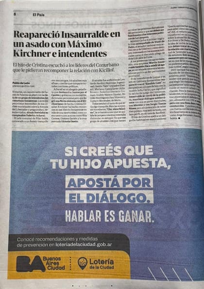 Nota de Pablo de León, publicada en el diario Clarín