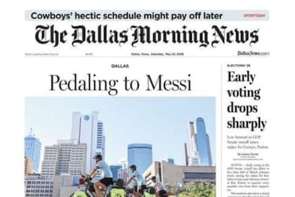 Nota de tapa en el diario The Dallas Morning News