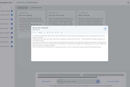 NotebookLM permite crear cuadernos temáticos, y sumar contenido a ellos, que la herramienta permite organizar y analizar usando Gemini, la IA de Google