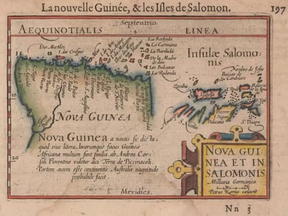 "Nova Guinea et In Salomonis", de Barent Langenes. (La Haya, 1600)