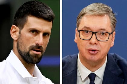 Novak Djokovic y el presidente serbio Aleksandar Vucic