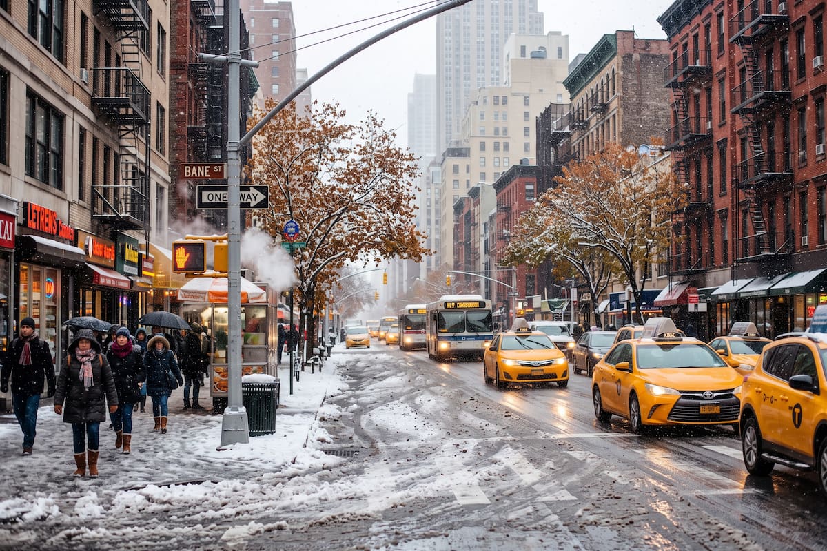 Nueva York comenzaría a recibir sus primeras nevadas en octubre 2026