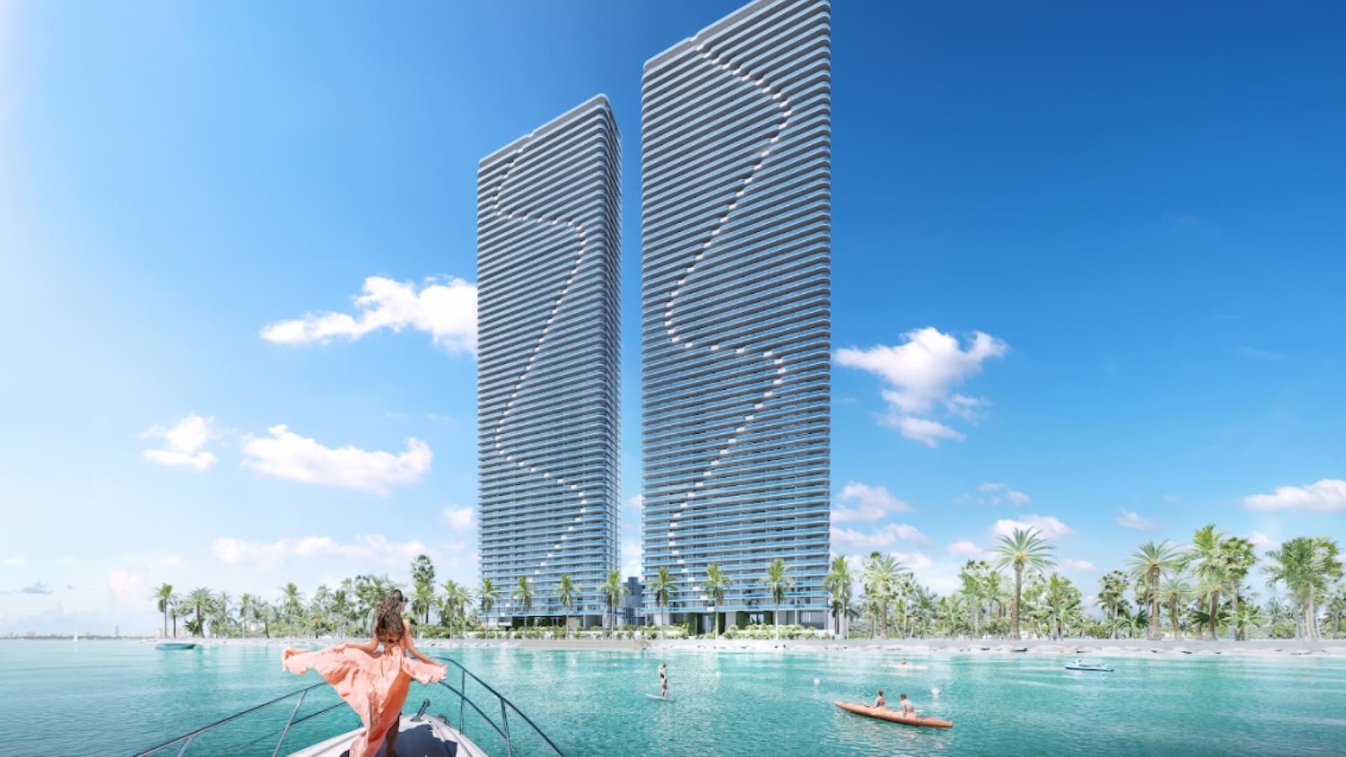 Nuevas Torres gemelas con vista al mar