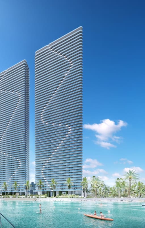 Nuevas Torres gemelas con vista al mar