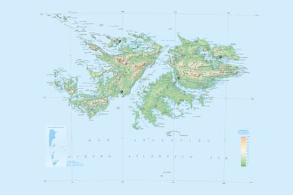 Nuevo mapa de las Islas Malvinas