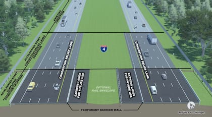 Nuevos carriles en la I-4 abrirán el 28 de abril: 10 km adicionales desde Polk hasta Osceola