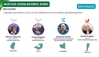 Nuevos diputados con relación con el agro