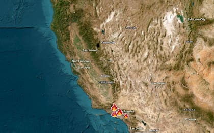 Nuevos focos de incendio al norte de Los Ángeles complican las tareas de reconstrucción de Los Ángeles