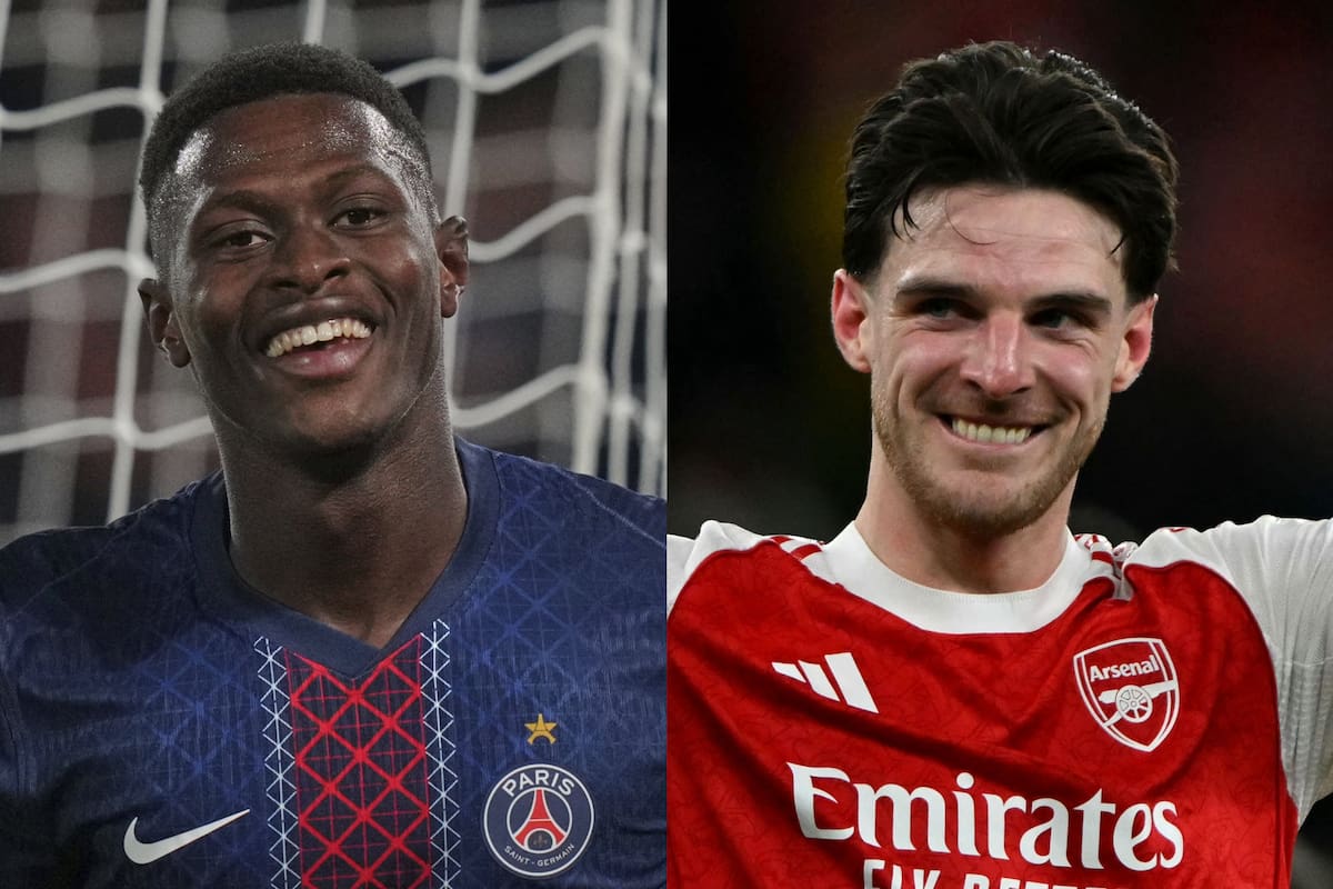 Nuno Mendes y Declan Rice serían titulares en PSG y Arsenal, respectivamente, en la final de la Champions