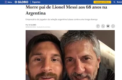 O Globo informó sobre la muerte de Jorge Messi (Foto: Captura)