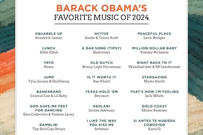 Obama destacó géneros diversos, desde pop hasta afrobeats