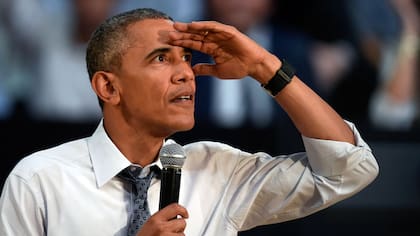 Obama durante la conferencia con jóvenes emprendedores en la Usina del Arte