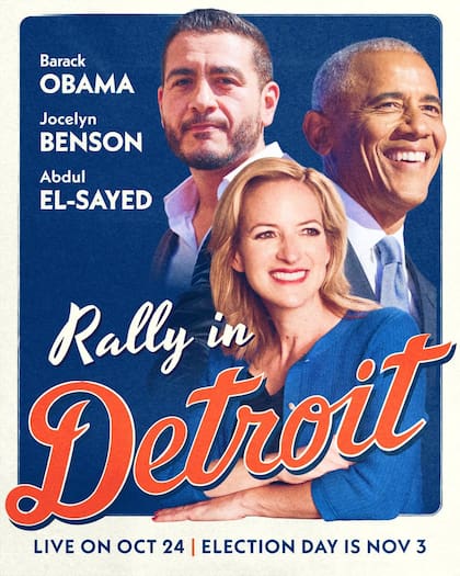 Obama participó del evento en apoyo a los candidatos demócratas de Michigan