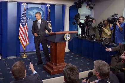 Obama se retiró con un sabor amargo del encuentro con la prensa