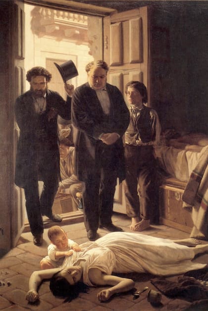 La emblemática obra "Un episodio de la fiebre amarilla en Buenos Aires", del pintor uruguayo Juan Manuel Blanes, pertenece a la colección del Museo Nacional de Artes Visuales de Montevideo
