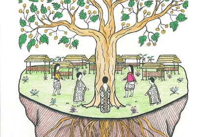 Obra de Chonon Bensho exhibida en la galería W