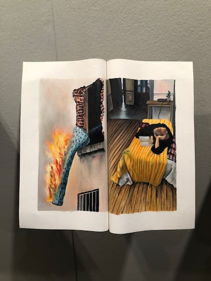 Obra de Elisa O'Farrell, una de las artistas premiadas, exhibida en la galería Atocha