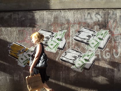 Obra de Gonzalo Dobleg, del colectivo BS AS Stencil