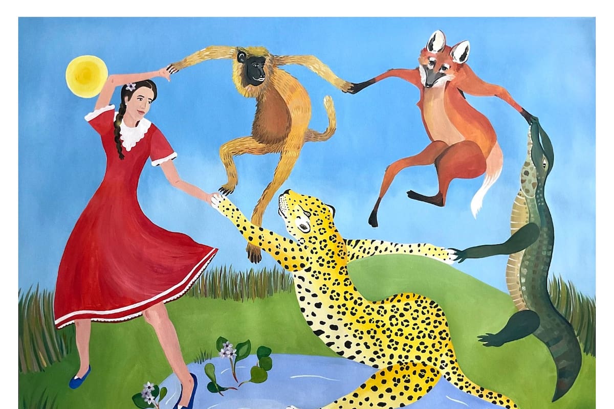 Obra de la artista correntina Anísima, inspirada en La danza de Henri Matisse