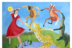 Obra de la artista correntina Anísima, inspirada en La danza de Henri Matisse