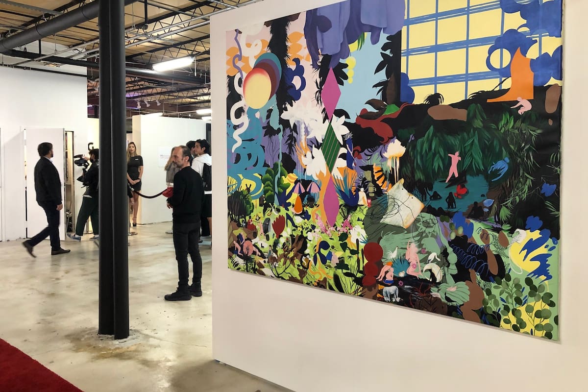 Obra de Paula Otegui en el stand de la galería Pabellón 4