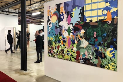 Obra de Paula Otegui en el stand de la galería Pabellón 4