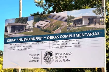 Obra en la facultad de Periodismo de La Plata