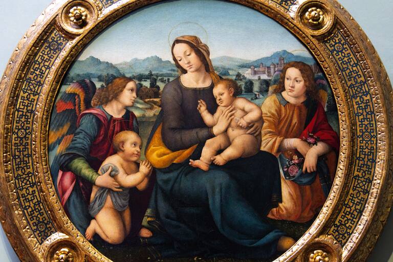 Obra renacentista en la Galleria degli Ufizzi.