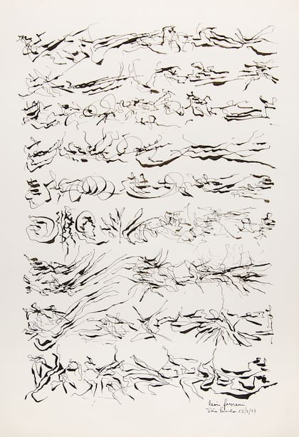 Obra sin título de León Ferrari, de 1977, presentada por Jorge Mara-La Ruche en Art Basel
