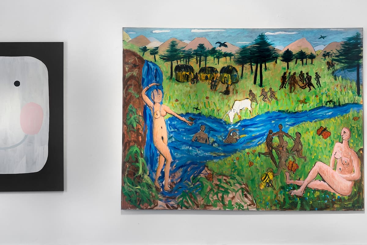 Obra sin título de Tiziana Pierri, 2007 (izq.) y Barbarie, de Duilio Pierri, 2011