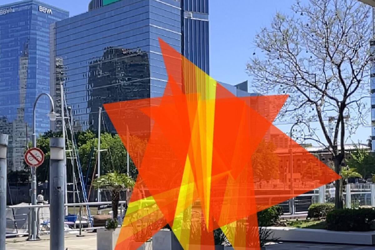 Obra virtual de Ary Brizzi, en Puerto Madero