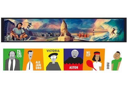 Obras de Gabriel Tripodi, Martín Sampallo e Iñaki Galarreta (Saladillo, "MDQ") y Daniel Cirigliano (Buenos Aires, "Destacados")