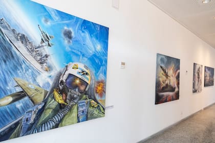 Obras de la muestra "Malvinas. Testimonio y legado", en el Museo Malvinas