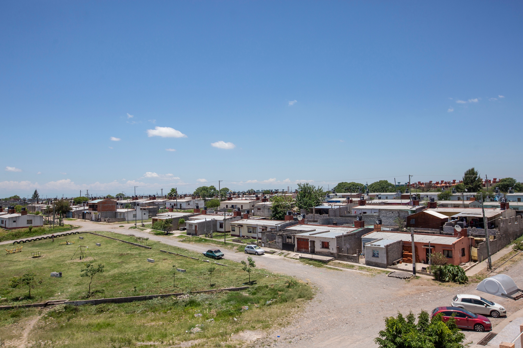 Una de las manzanas de El Cantri, el barrio principal de la Tupac