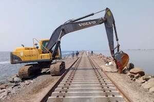 Obras de reparación de las vías férreas que pasan por La Picasa