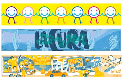 Obras de Sael, (Mar del Plata, "Emoji_On MDP"), Martín López Dorado (Mar del Plata, "La cura está en el mar") y Diana Celine Defant (Tucumán, "Instantáneas de Maravilla")
