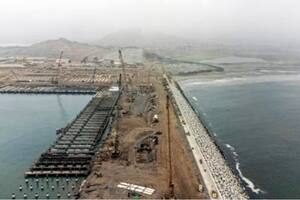 Obras del megapuerto de Chancay, 80 kilómetros al norte de Lima