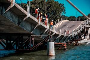 Obras en puente de La Barra difundidas por la Intendencia de Maldonado