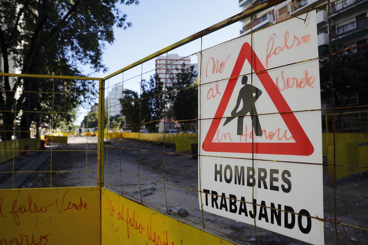 Obras paralizadas en la avenida Honorio Pueyrredón